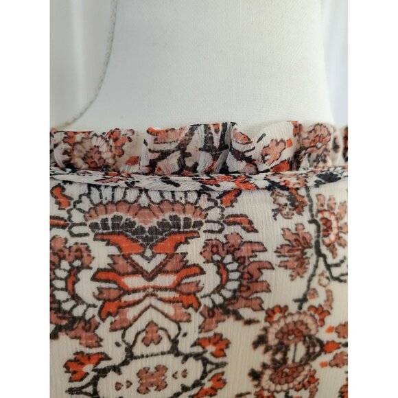 Gibson Latimer Shift Dress Boho Fall Medium Floral Hippie Cowgirl Bell Sleeves - Picture 6 of 16